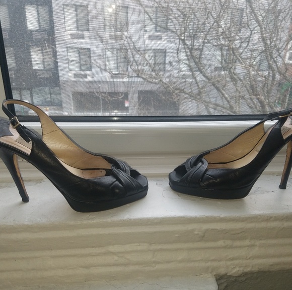Jimmy Choo 'Poem' peeptoe slingback - Picture 2 of 5